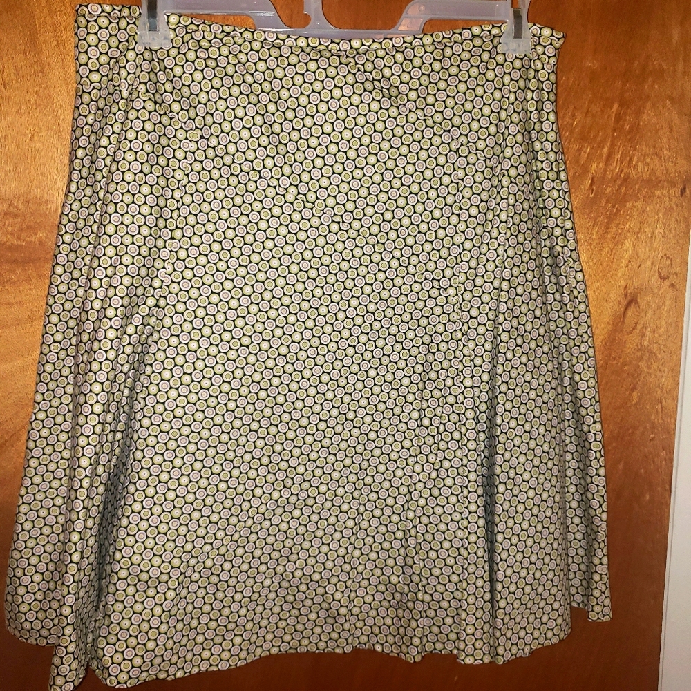 Light Green Circles Short Skirt Womrns Plus Size